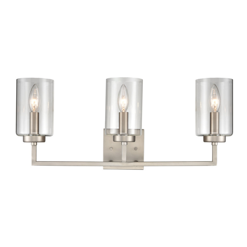 Éclairage pour salle de bain 3 lumières West End - nickel brossé 23 po, 9.25" H x 23" W x 5.5" D, 3 Lights