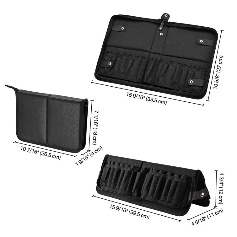 Byootique Makeup Brush Bag Organizer Holder Waist Zipper 24 Slots