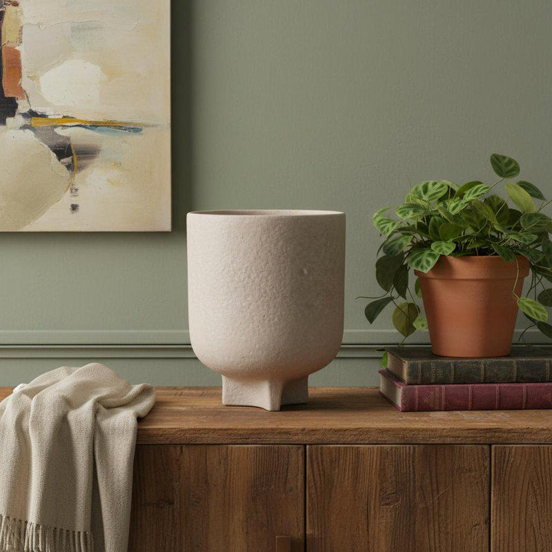 Recycled Paper Chalk Vase 7"H