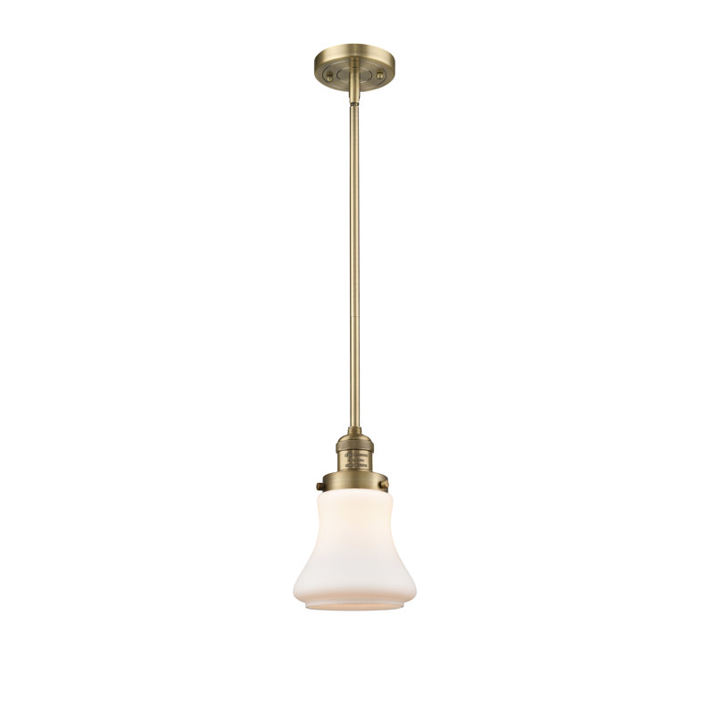 Edda 1 - Light Single Pendant, Brushed Brass, Matte White, Bulb Not Included
