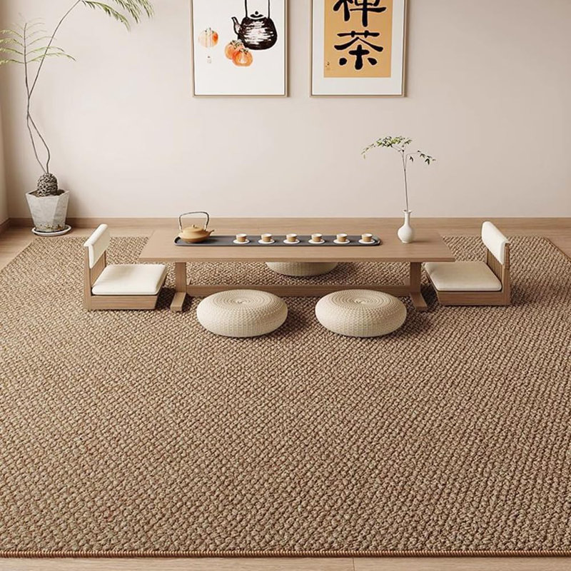Low-Profile Non-Slip Indoor Area Rug, Washable & Stain Resistant, Linen Beige, 20" x 31"