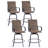 Swivel Patio Bar Stools Set Of 2, Outdoor Bar Stools With Paded PVC-coated polyester Fabric, All Weather Outdoor Bar Height Chairs, Ergonomic Comfort Tall Swivel Patio Chair For Balcony, Poolside-827240247