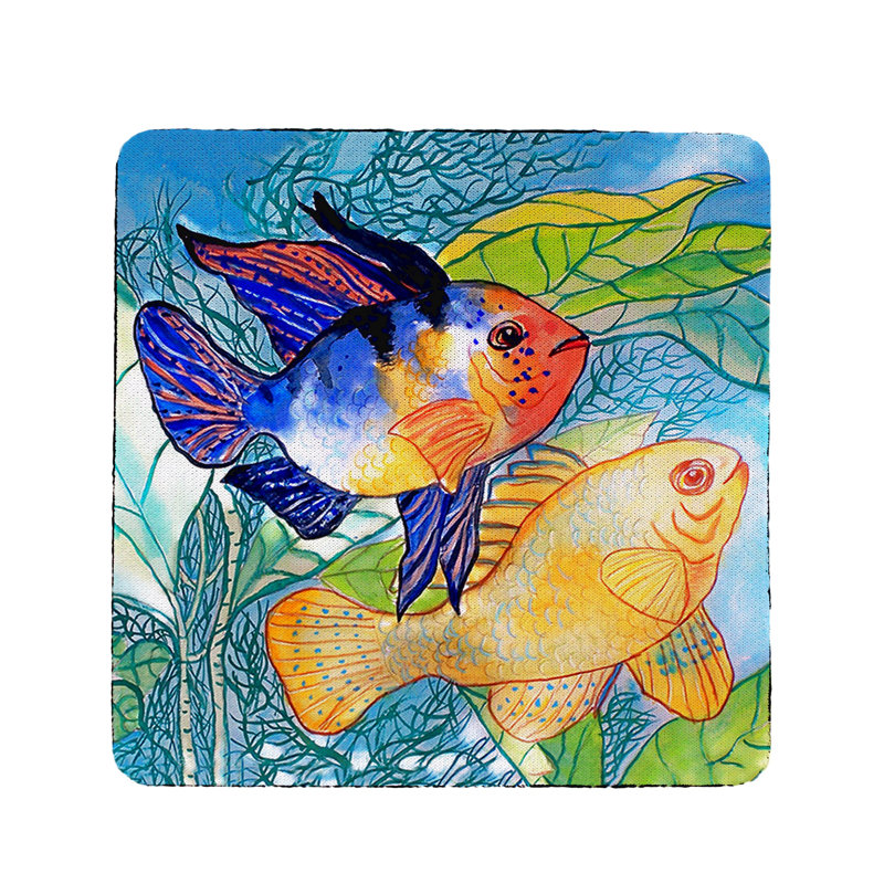 Deux sous-verres à poisson Trimble