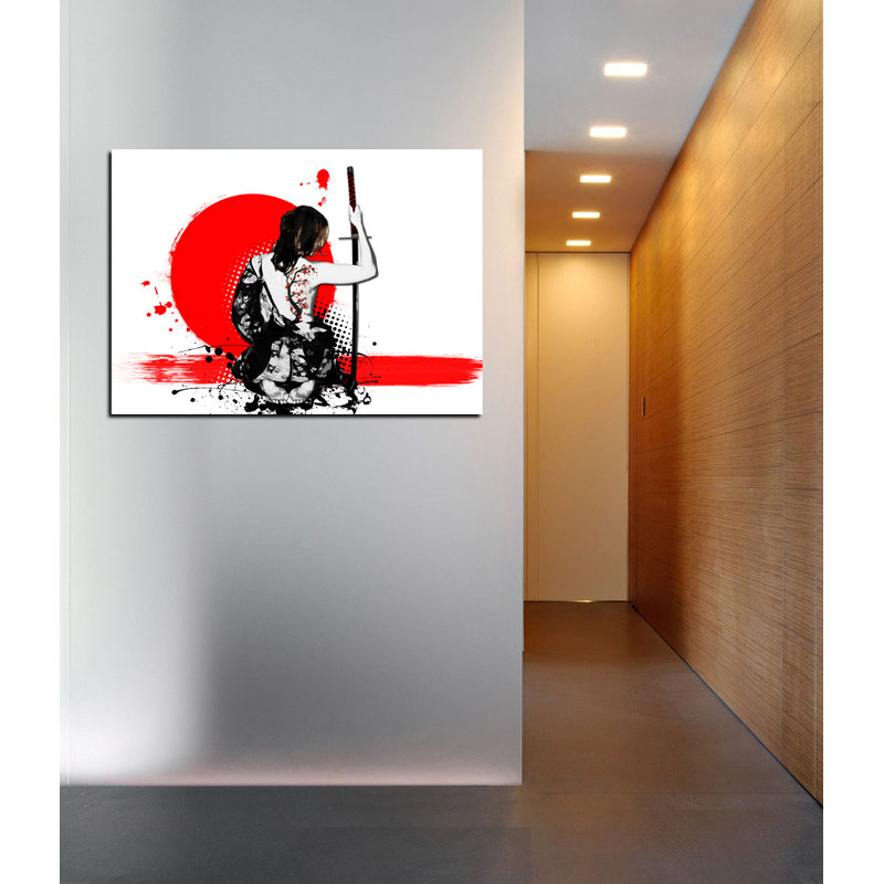 Cortesi Home «Trash Polka- Femelle Samurai» par Nicklas Gustafsson, art mural sur toile, 40 po x 60 po