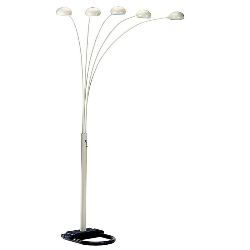 Lampe sur pied en métal 84 po de hauteur, Blanc