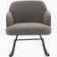 Chaise berçante rembourrée avec pieds en métal-1515607277