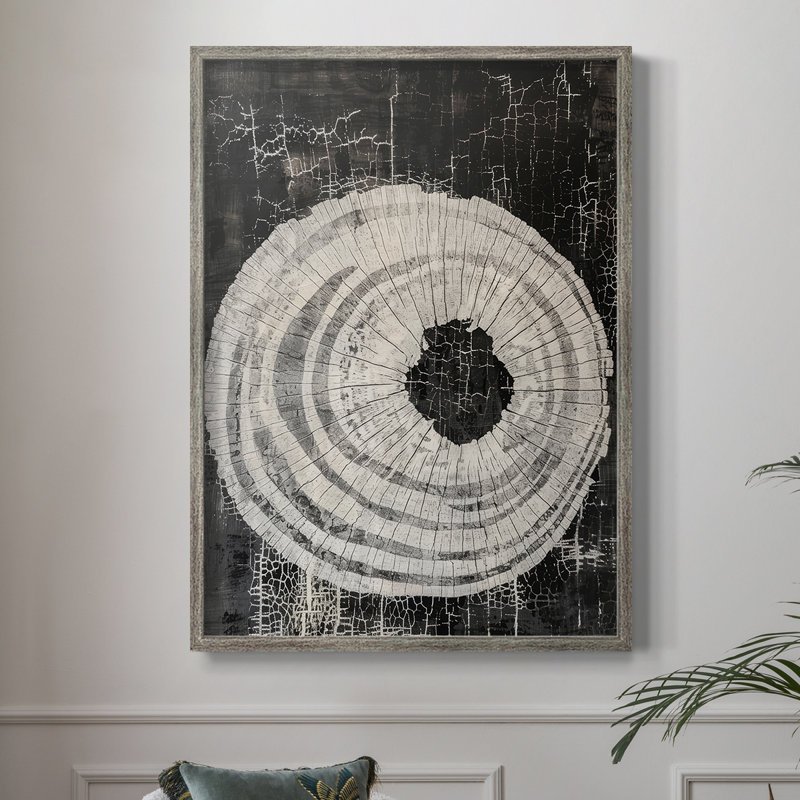Série ABSTRACT Cxxxv, reproduction encadrée - bois massif, H 15 po x l 12 po