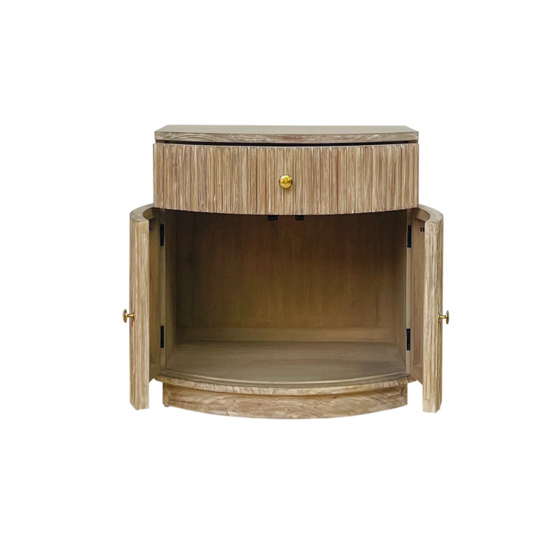Elle One Drawer Wooden Rowen, Brown