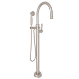 Traditional Single Hole Floor Mount Tub Filler Trim