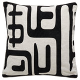 Maize Geometric Feather Throw Pillow