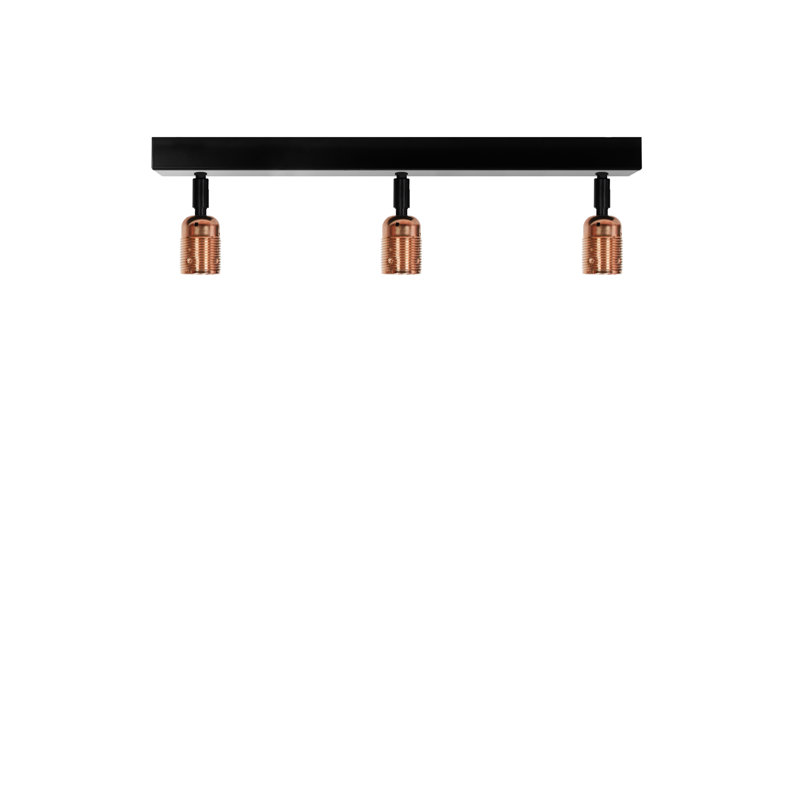 Garry 48cm 3 -Light Track Kit, Copper/Black