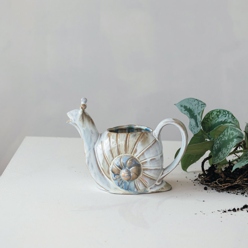 Snail Shaped Stoneware Watering Can