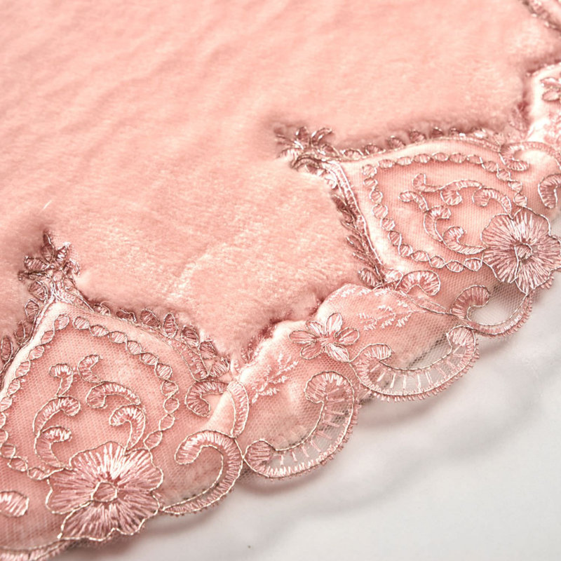 Ensemble de 2 tapis de bain Melcher, Rose