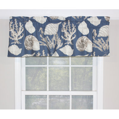 Cotton Blend Toile Tailored Window Valance