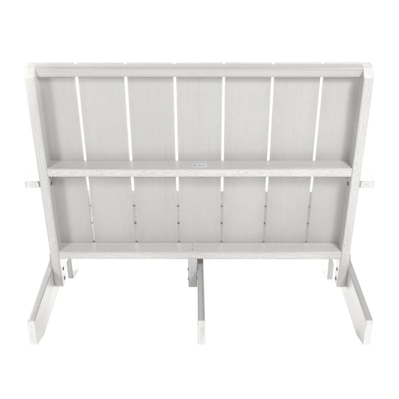 Causeuse double en plastique recyclé Byrnes, Blanc