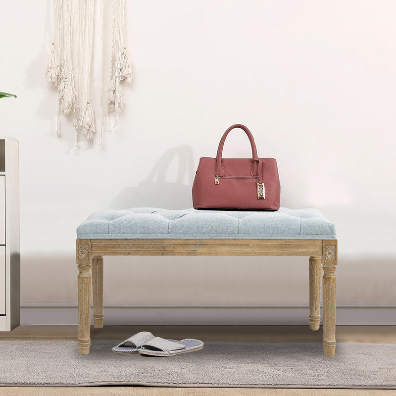 Banc en bois Bellingen, Bleu