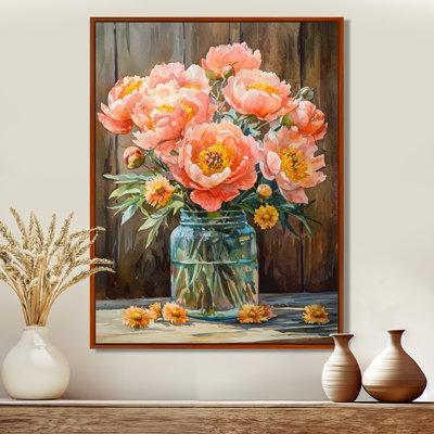 Golden Hour, pivoine, bouquet à la ferme I - pivoines, impressions sur toile
