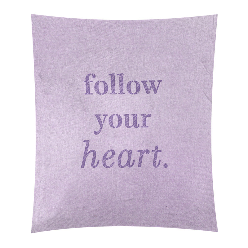 Tapisserie en polyester suivre votre de cotation cardiaque, H 104 po x l 88 po, Mauve