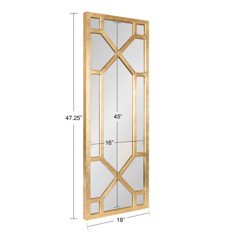Lyra Engineered Wood Flat Mirror, Gold