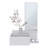 3-Tier Shelf  Floating  Mirror Console Table, Full Extension Drawer