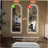 65" x 21" bow-shaped design LED full-length mirror, dimmable, high-definition, explosion-proof, can stand or be mounted - bright lighting, suitable for makeup, studio, etc.