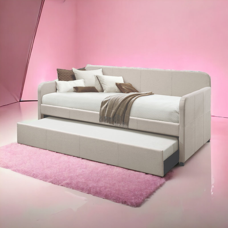 Jagger Fog Fabric Daybed W/Trundle