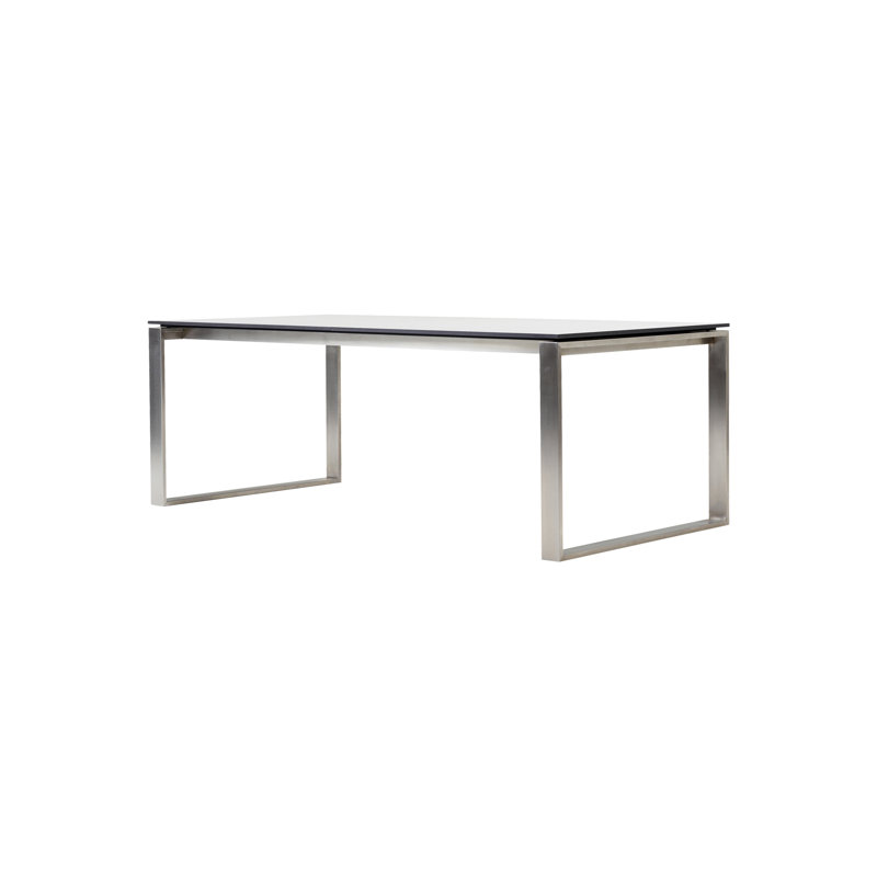 Edge Outdoor Dining Table, Basalt Gray