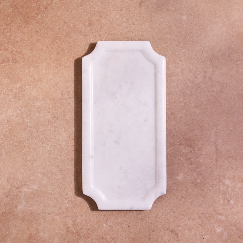 Panneau blanc encadré en marbre blanc