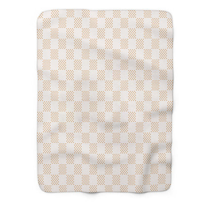 Couverture en sherpa de qualité supérieure à pois 1 pièce