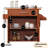 Kitchen Island with Spice Rack and Towel Holder, Storage Cart with Utensil Drawer, Interior Cabinet Storage and Locking Wheels-116087291