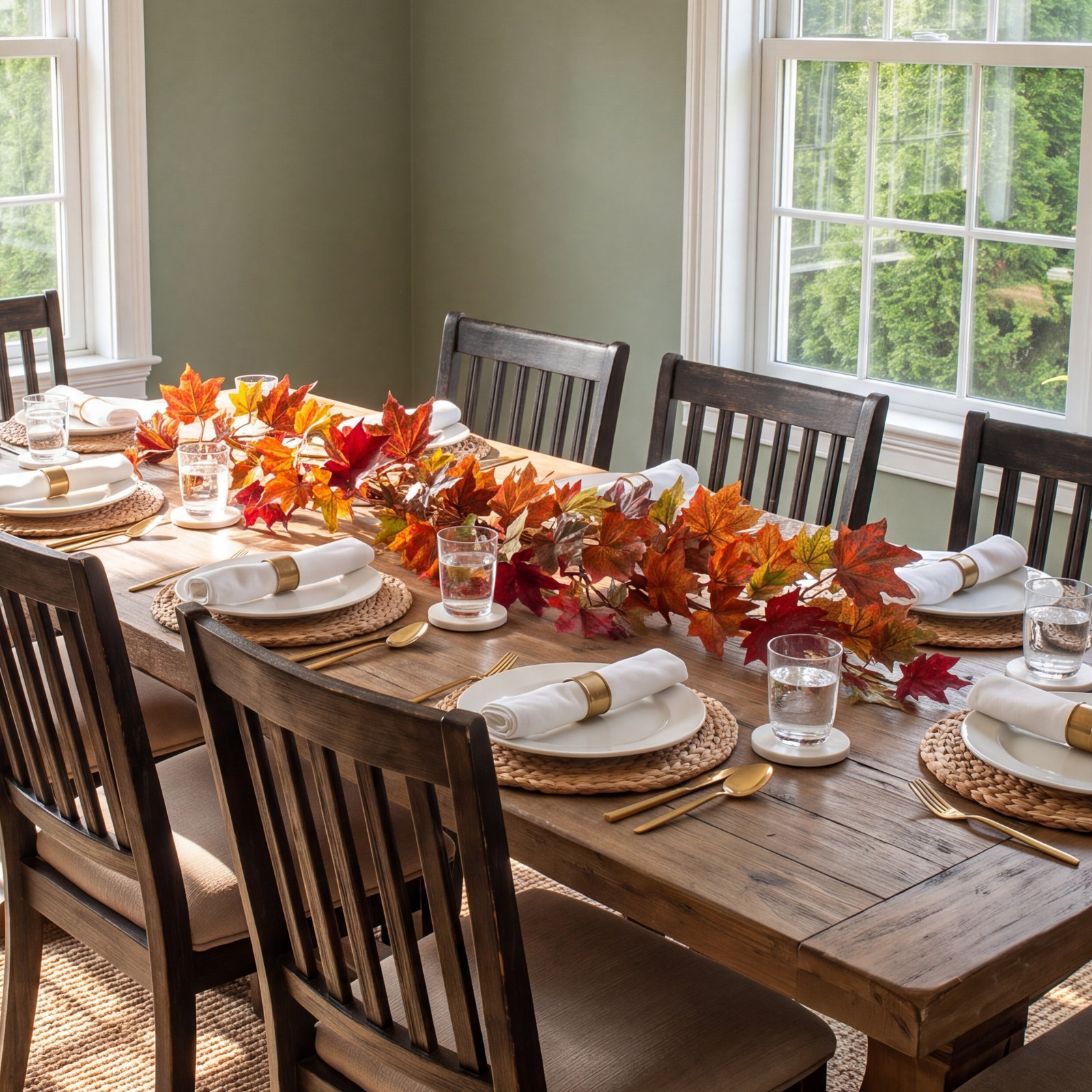60'' in. Faux Maple Garland