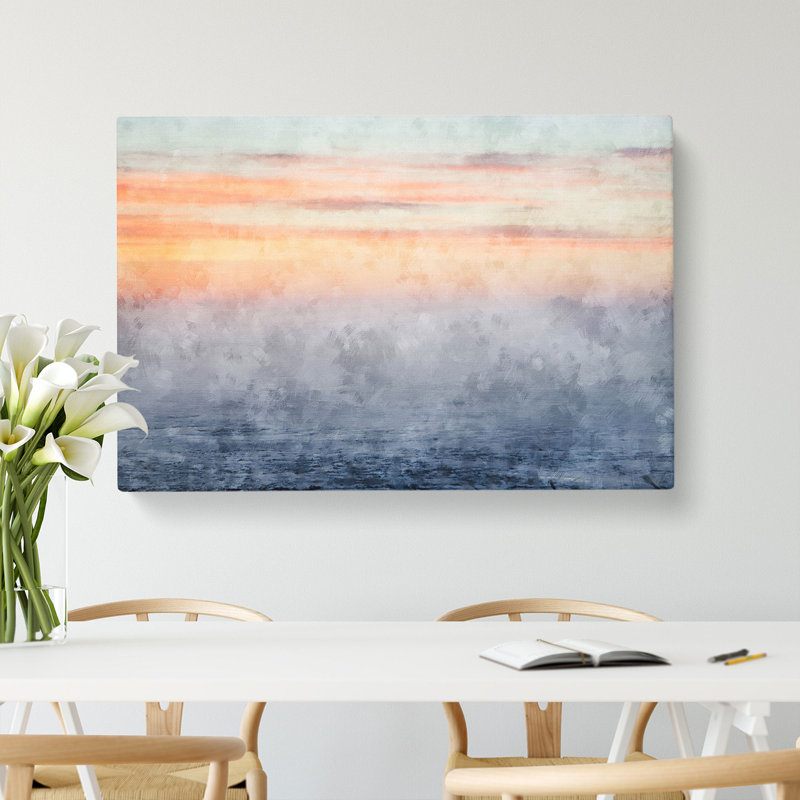 Peach Landscape - Wrapped Canvas, 40cm H x 60cm W x 3cm D
