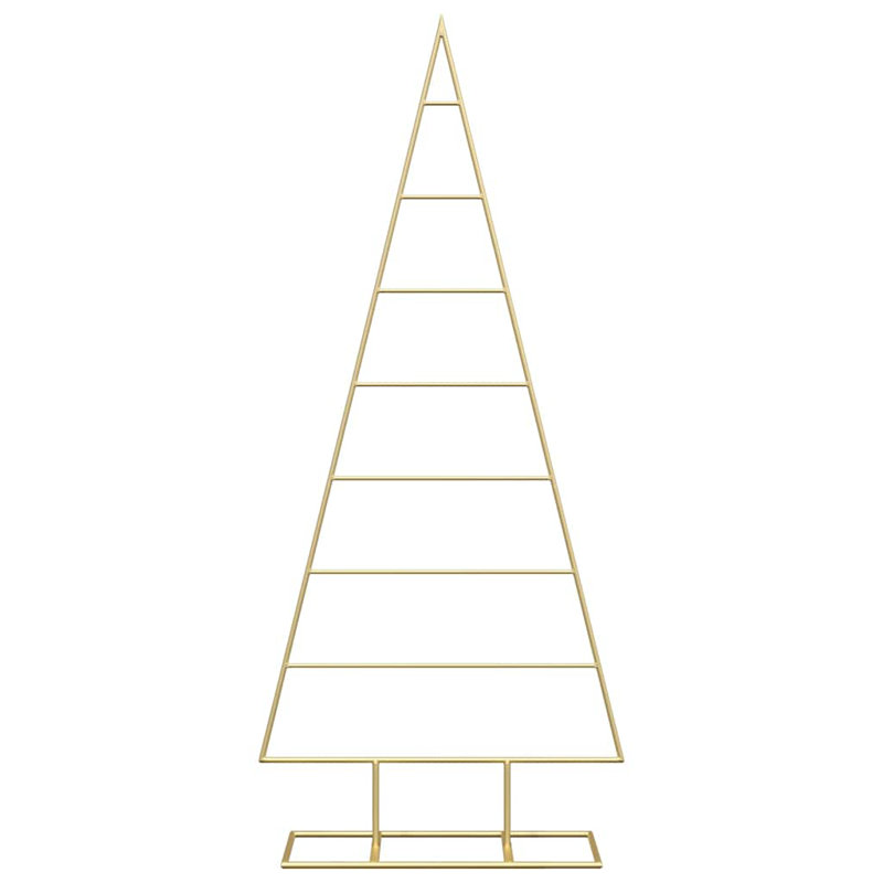  Metal Christmas Tree with Stand steel, 4.1' H, Gold