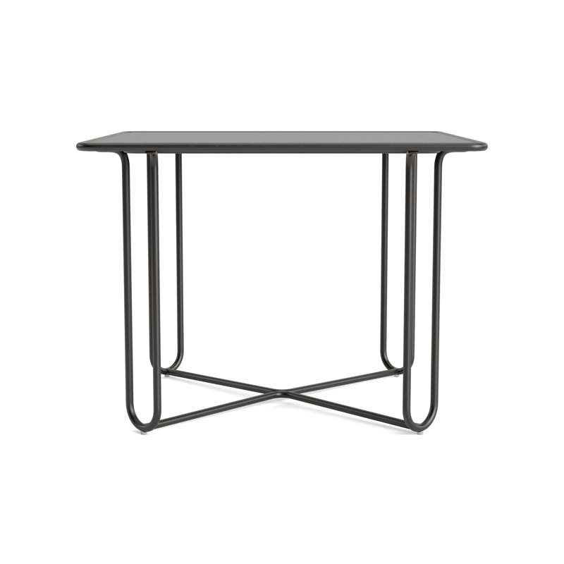 Walter Lamb Outdoor Square Dining Table, Textured Pewter