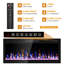 Electric Fireplace Recessed Wall Mounted Wide Screen Ultra Narrow Bezel Frame HD Flame Effect Crystal Fuel Bed Modern Fire Places with Remote Control-2089040321