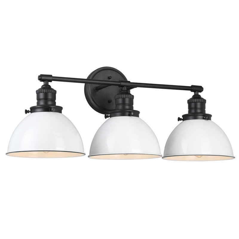 Sumler 3 - Light Dimmable Vanity Light, Matte Black/White