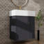 Meuble-lavabo mural de 21,6 po avec lavabo encastré à droite et rangement en céramique-999539491