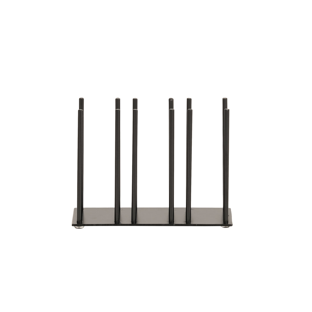 Iron Black 3-Section Horizontal Ramekin and Lid Organizer Cal-Mil 