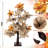 Fall Lighted Maple Tree Artificial Fall Tree LED Fall Decorations,2 Pcs
