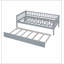 Wood Daybed with Trundle and Fence Guardrails-1171555873-1171555871