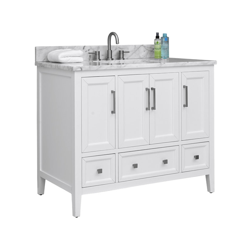 Ensemble de meuble-lavabo simple 43 po Murrieta, Blanc