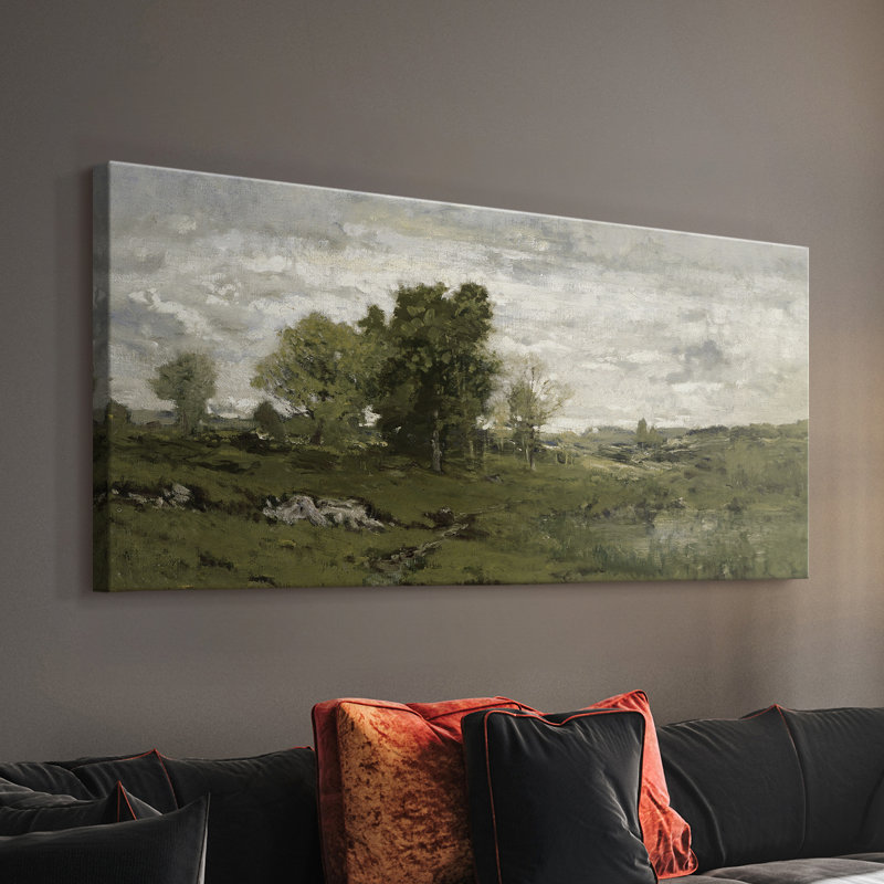 Série paysage - DCCDVXVII - Toile tendue avec châssis - Prêt à être accroché, H 16 po x l 32 po