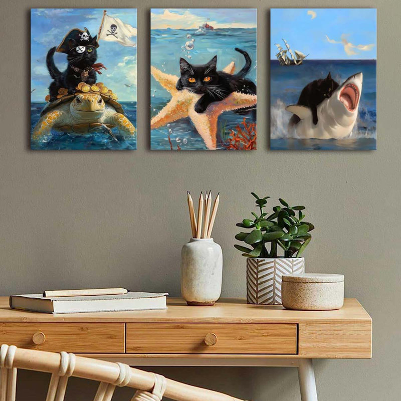3 Piece Wrapped Canvas Print, 40 cm H x 30 cm W