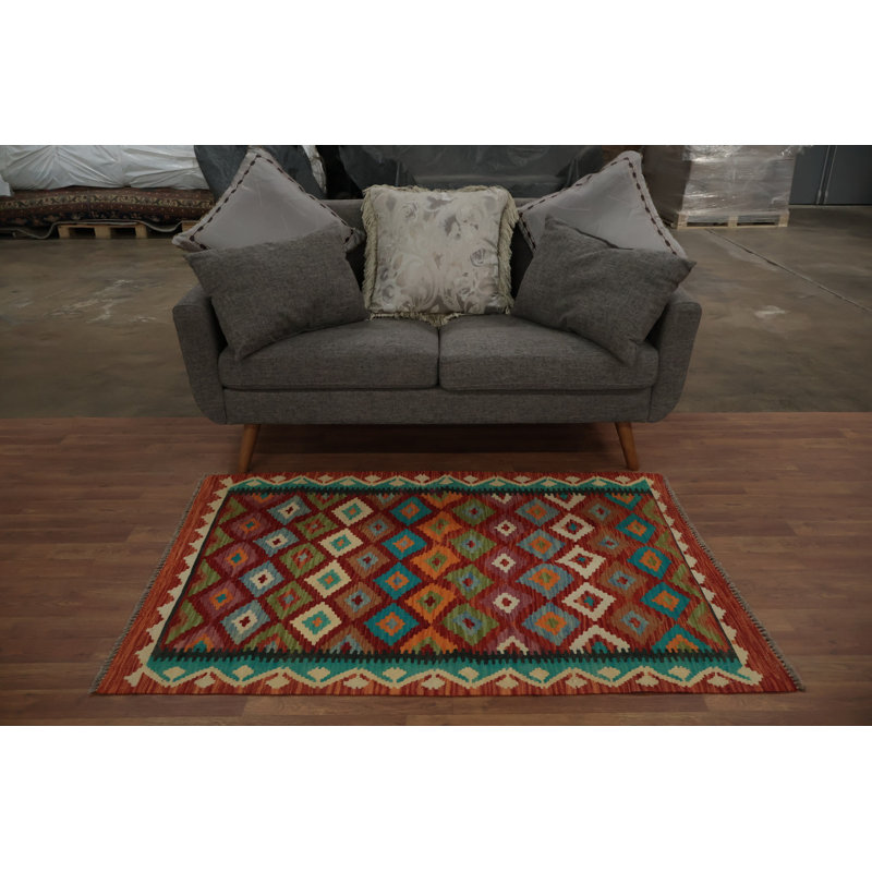 Tapis colorant multicolore à motif de teinture kilim 3x5 pour Eclectic Home