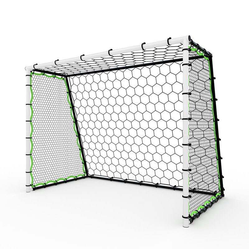 3-in-1 Soccer Rebounder Net 7x5ft, Large Football Goal Trainer with High, Low Shot Zones, Durable Steel Frame, for , Passing, Ball Control, Solo, Team Skill Practice
