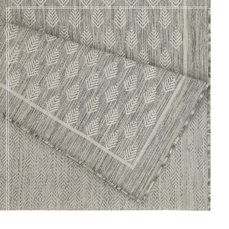 Silver Indoor/Outdoor Area Rug, Rectangle 7'10" x 10'3"