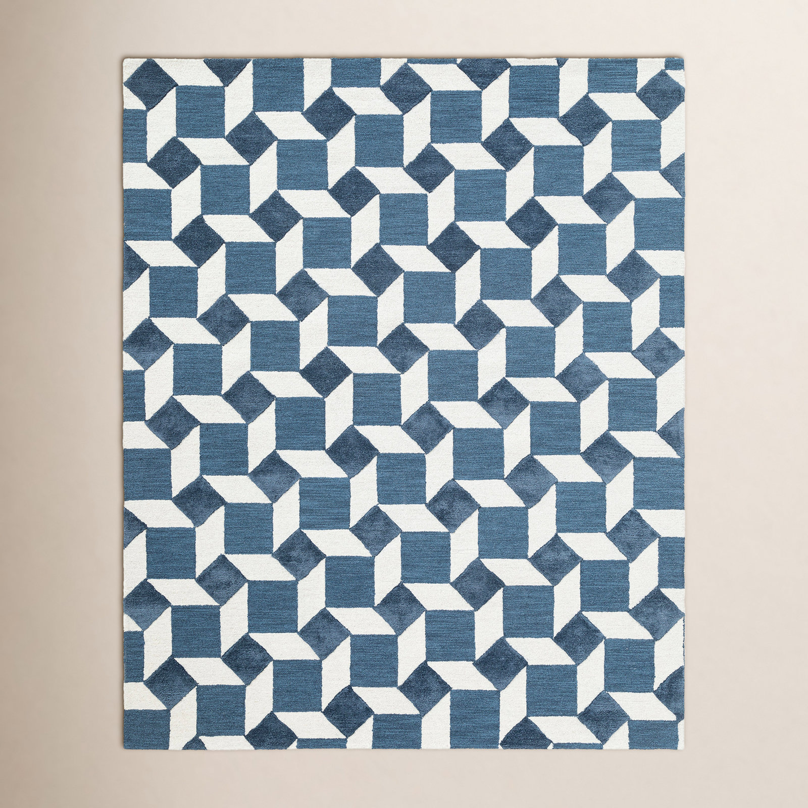 Magnusson Hand-Tufted Geometric Wool Rug, Rectangle 5' x 8'