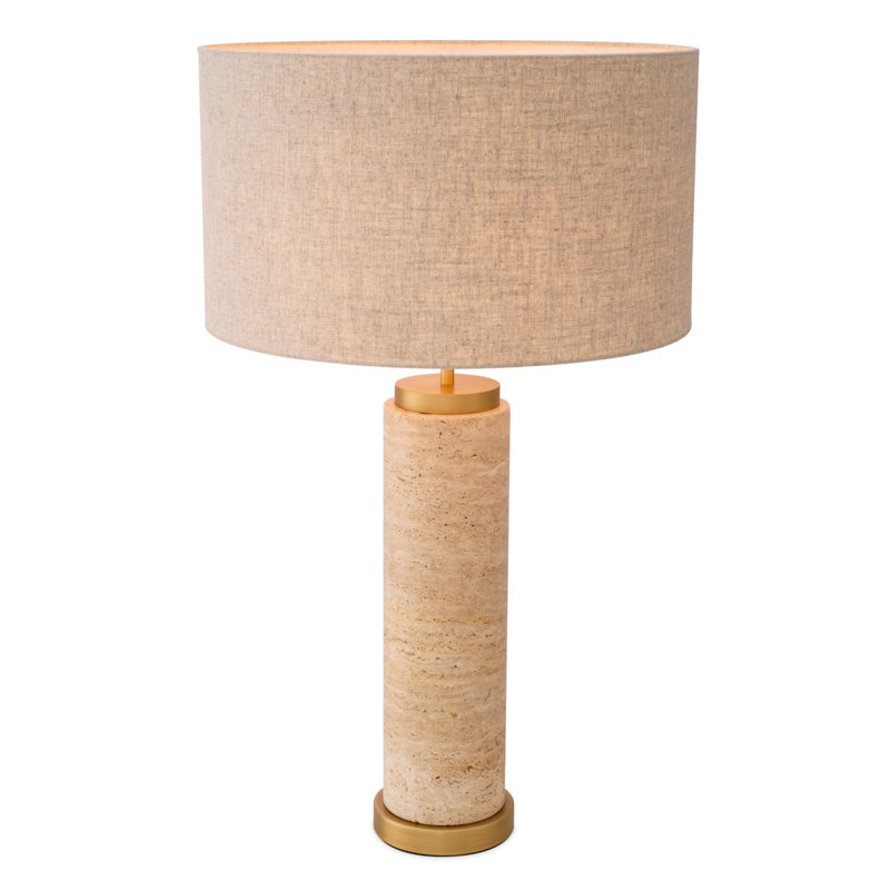 Table Lamp Lxry Travertine Excl Shade