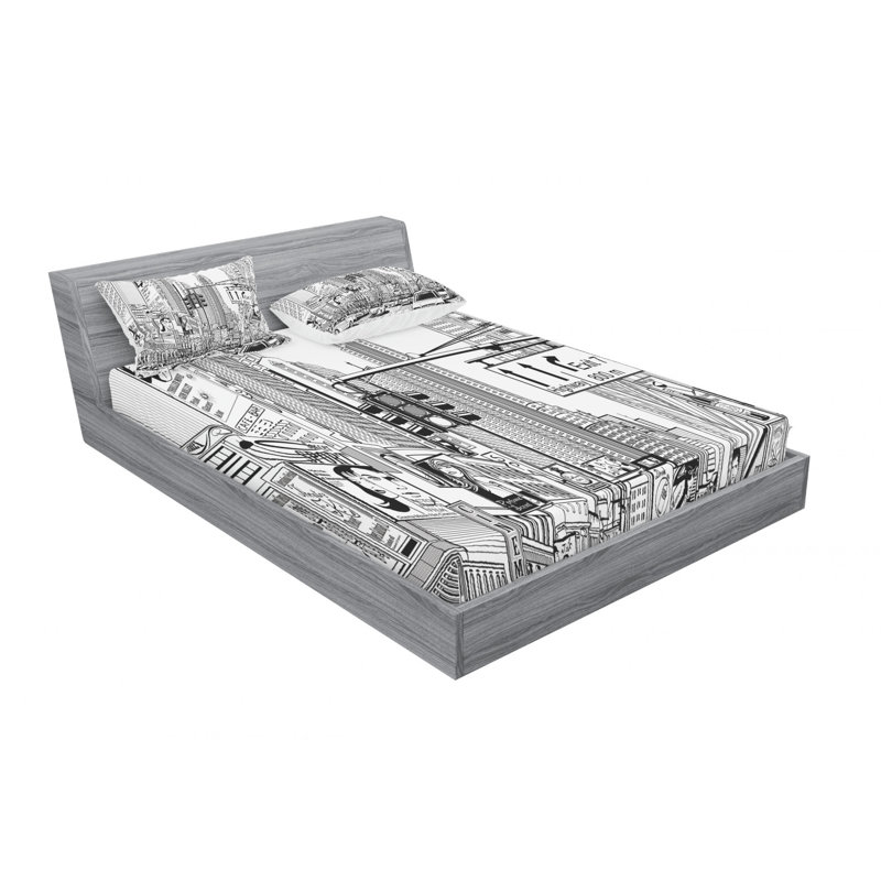 Microfiber Sheet Set, Full Sheet Set + Fitted Sheet + 2 Pillowcases