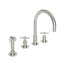 East Linear Double Handle Kitchen Faucet with Side Spray-924056221-809747697